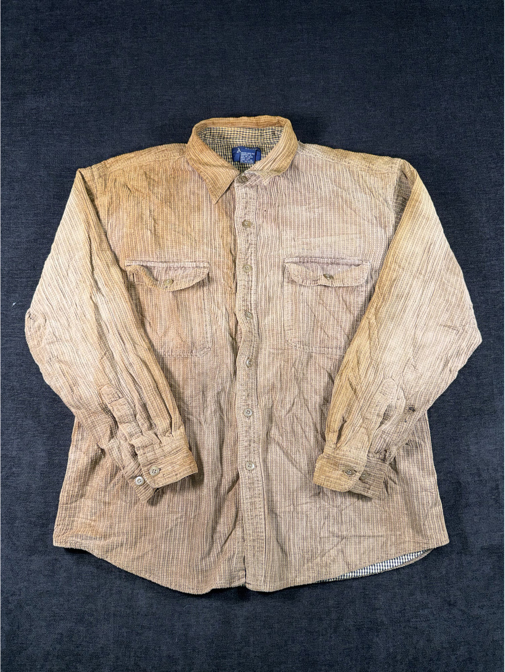 Andover Trail Men's Large Brown Corduroy Button-Up Shirt